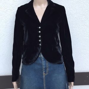 Small velvet blazer black